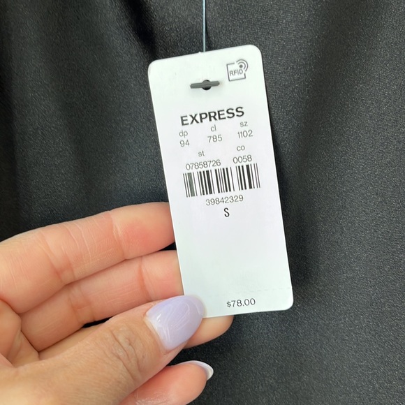 Express Satin Scoop Neck Midi Downtown Cami Slip Dress Sz-S - Picture 5 of 8